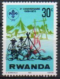 Timbre: 10e anniversaire du scoutisme au Rwanda