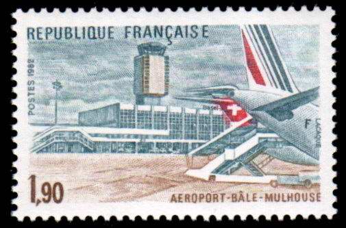 Timbre: A&eacute;roport B&acirc;le-Mulhouse (Haut-Rhin)