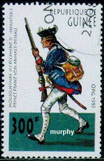 Timbre: Uniformes militaires : mousquetaire