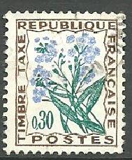 Timbre: Fleurs  :. Myosotis :Timbre Taxe