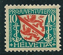 Timbre: Armoiries de villes (Winterthur)