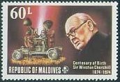 Timbre: Sir Winston Churchill : d&eacute;fense a&eacute;rienne