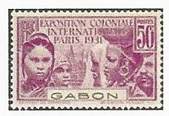 Timbre: Exposition coloniale de Paris