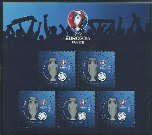 Timbre: Bloc UEFA Euro 2016 en 3D