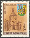 Timbre: 850 anniversaire de la ville de V&ouml;cklabruck