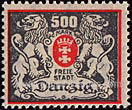 Timbre: Armoiries de Dantzig
