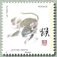 Timbre: Les signes astrologiques chinois : Singe