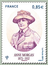 Timbre: Personnalit&eacute; : Anne Morgan, humanitaire