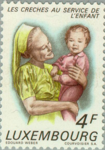 Timbre: Les cr&egrave;ches au service de l'enfant