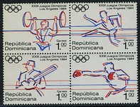 Timbre: Jeux olympique de Los Angeles -