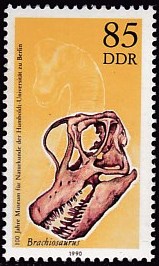 Timbre: T&ecirc;te de Brachiosaurus