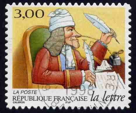 Timbre: Journ&eacute;e de la lettre autoadh&eacute;sif