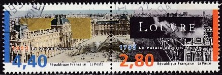 Timbre: Bicentenaire Musée du Louvre