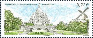 Timbre: Salon philat&eacute;lique &agrave; Montmartre -