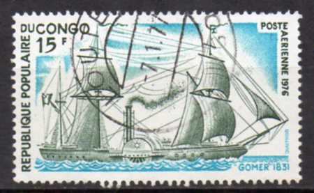 Timbre: Bateau ancien : Gomer 1831