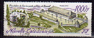 Timbre: Poudri&egrave;re poste militaire de Bourail