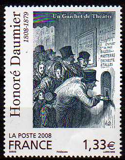 Timbre:  Honor&eacute; Daumier  Autoadhesif