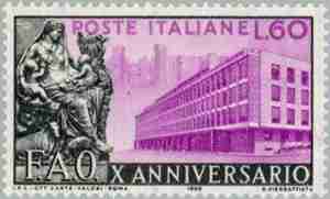 Timbre: 10 ans de la FAO