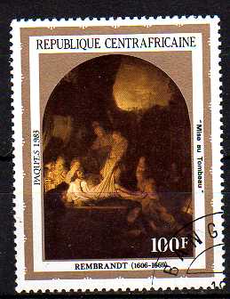 Timbre: Rembrandt Mise au tombeau