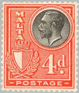Timbre: Roi George V l&eacute;gende POSTAGE