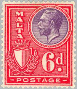 Timbre: Roi George V l&eacute;gende POSTAGE