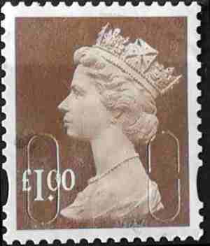 Timbre: Reine Elizabeth II (adh&eacute;sif)