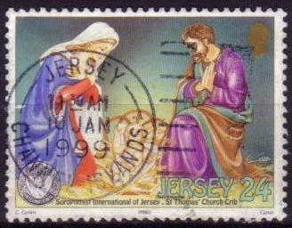 Timbre: Cr&egrave;che de l'&eacute;glise St Thomas