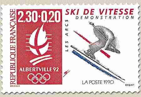Timbre: Albertville ski de vitesse