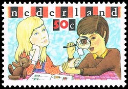 Timbre: 6&egrave;me exposition philat&eacute;lique des jeunes (AV)