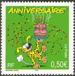 Timbre: Anniversaire - Marsupilami