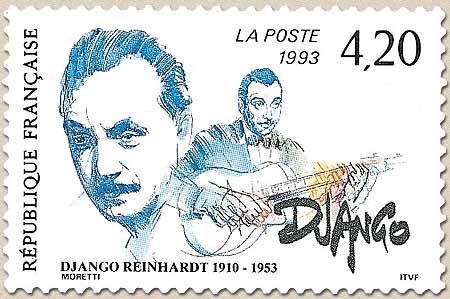 Timbre: 40eme anniversaire de la mort de Jango Reinhard