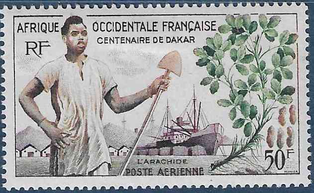 Timbre: Centenaire de Dakar - L'arachide