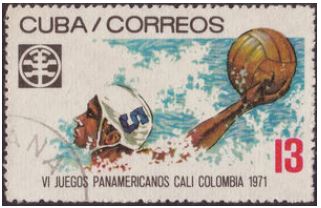 Timbre: VIe jeux panam&eacute;ricains &agrave; Cali. Water-polo