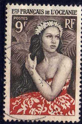 Timbre: JEUNE FILLE DE BORA BORA