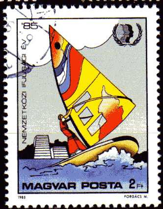 Timbre: Planche &agrave; voile