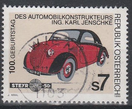 Timbre: Karl Jenschke, constructeur d'automobile