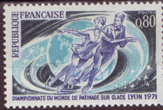 Timbre: Championnat du monde de patinage 1665
