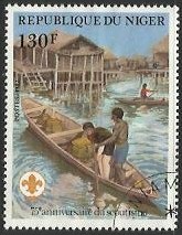 Timbre: 75&egrave;me anniversaire du scoutisme