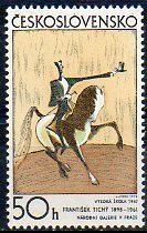 Timbre: Cavalier du cirque par F Tichy