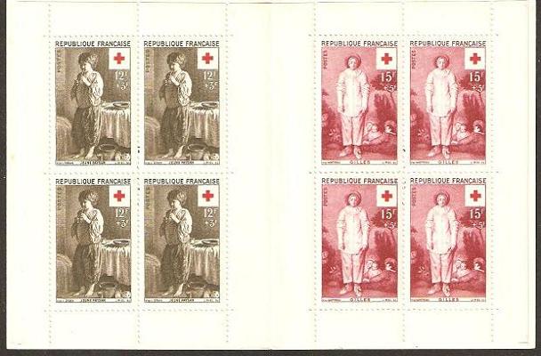 Timbre: Carnet Croix Rouge de 1956
