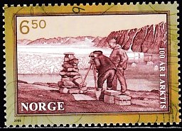 Timbre: 100 ans pr&eacute;sence norv&eacute;gienne en Arctique