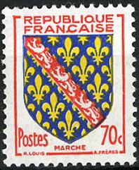 Timbre: Armoiries de la Marche