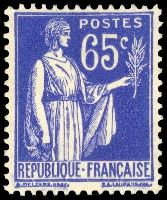 Timbre: Type Paix perfor&eacute; "H.M"