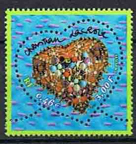 Timbre: C&oelig;ur St-Valentin Christian Lacroix 2001