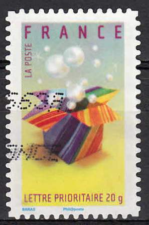 Timbre: Paquet cadeau : Bulles