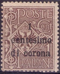 Timbre: Timbres d'Italie surcharg&egrave;
