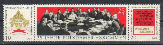 Timbre: 25e anniversaire de la signature du Trait&eacute; de Potsdam