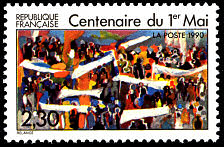 Timbre: Centenaire du 1&deg;mai