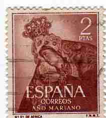 Timbre: Espagne - Notre Dame d'Afrique à Ceuta