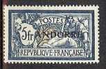 Timbre: Type Merson (5F bleu et chamois)